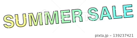 SUMMER SALE サマーセール おしゃれな文字タイトル素材 SUMMER SALE サマーセール おしゃれな文字タイトル素材 139237421
