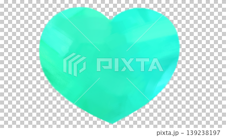 A hand-drawn heart shape painted with watercolors A hand-drawn heart shape painted with watercolors 139238197