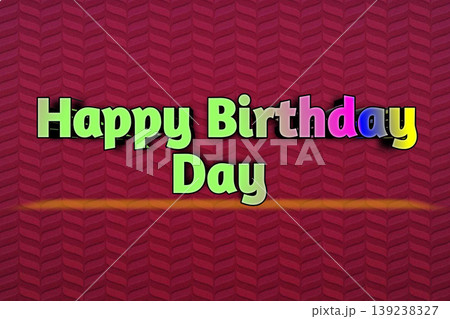 Happy Birthday Colorful Text Banner Celebration Background 139238327