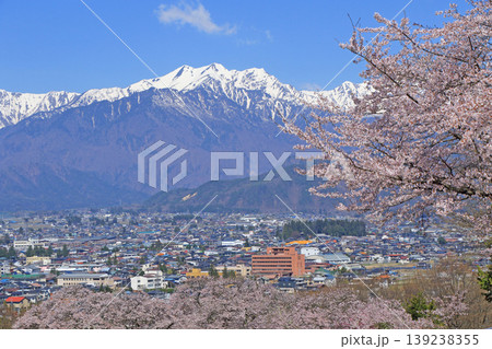 信濃大町の春 桜と残雪の北アルプス 信濃大町の春 桜と残雪の北アルプス 139238355