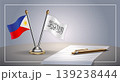 Small national flag of Philippine and Afghanistan flag Relation, Template Vector Illustration 139238444