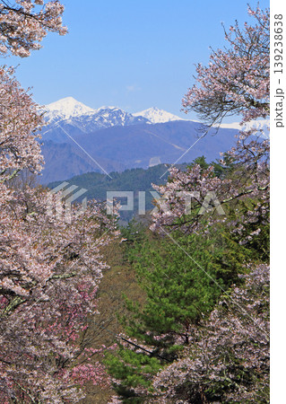 信濃大町の春 桜と残雪の北アルプス 信濃大町の春 桜と残雪の北アルプス 139238638