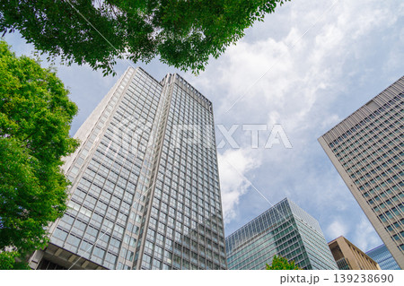 緑のあるオフィス街の風景 139238690