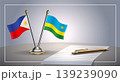 Small national flag of Philippine and Rwanda flag Relation, Template Vector Illustration 139239090