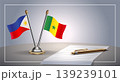 Small national flag of Philippine and Senegal flag Relation, Template Vector Illustration 139239101