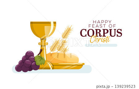 Sacramental wine and bread for holy mass celebration Sacramental wine and bread for holy mass celebration 139239523