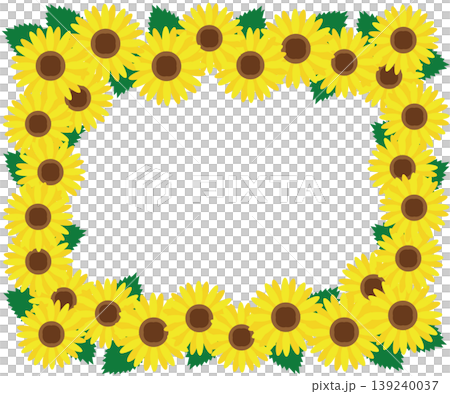 Summer sunflower frame Summer sunflower frame 139240037