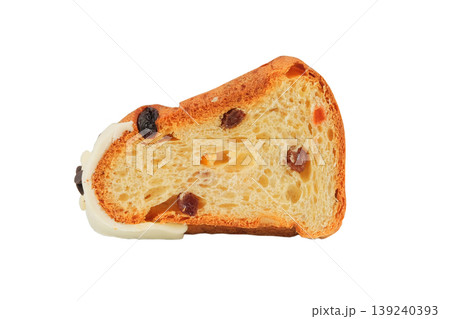 Baked homemade sweet cake. Christmas cupcake isolated on a white background. Piece of delicious dessert. Baked homemade sweet cake. Christmas cupcake isolated on a white background. Piece of delicious dessert. 139240393