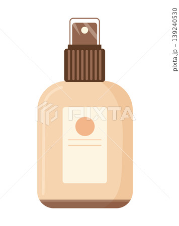 Minimalist cosmetic spray bottle illustration, skincare packaging design, modern beauty product, flat vector isolated on white background 139240530