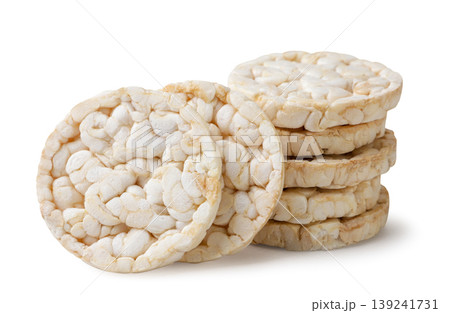 Rice cakes close-up on a white background. Isolated Rice cakes close-up on a white background. Isolated 139241731