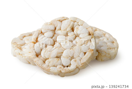 Rice cakes close-up on a white background. Isolated Rice cakes close-up on a white background. Isolated 139241734