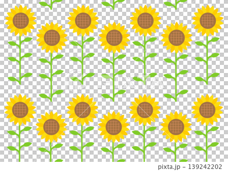 Sunflower floral pattern illustration background material Sunflower floral pattern illustration background material 139242202
