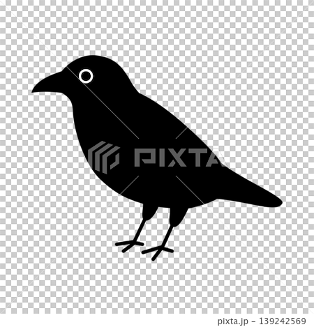 カラスのシルエットイラスト カラスのシルエットイラスト 139242569