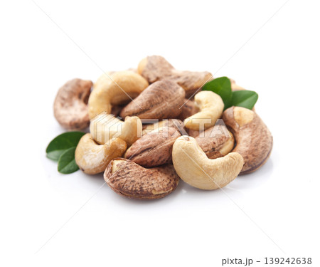 Cashew nuts on white  139242638