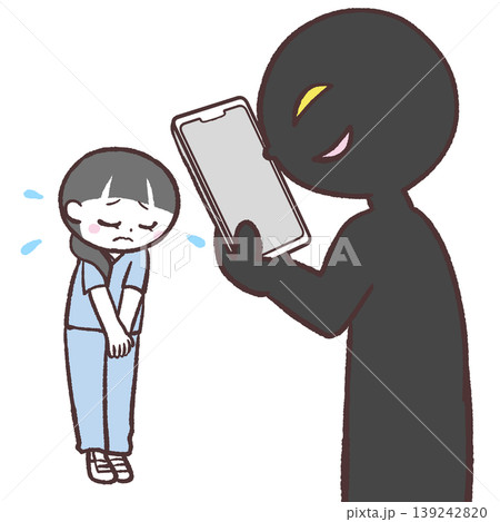医療従事者にスマホを向けるハラスメントのイラスト 医療従事者にスマホを向けるハラスメントのイラスト 139242820
