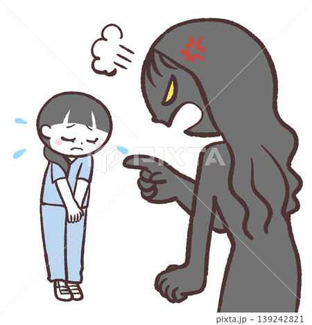 医療従事者に怒鳴るカスハラのイラスト 139242821