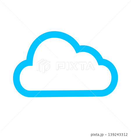 シンプルな雲アイコン(水色) シンプルな雲アイコン(水色) 139243312