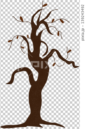 withered tree with leaves withered tree with leaves 139243492
