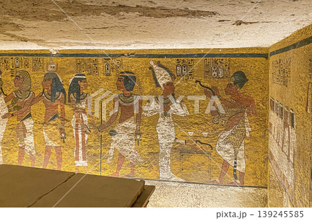 Tomb of Tutankhamun KV62 in the Egyptian Valley of the Kings, in the Theban necropolis, Egypt, Luxor Tomb of Tutankhamun KV62 in the Egyptian Valley of the Kings, in the Theban necropolis, Egypt, Luxor 139245585