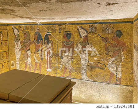 Tomb of Tutankhamun KV62 in the Egyptian Valley of the Kings, in the Theban necropolis, Egypt, Luxor Tomb of Tutankhamun KV62 in the Egyptian Valley of the Kings, in the Theban necropolis, Egypt, Luxor 139245591