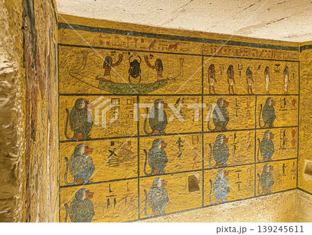 Tomb of Tutankhamun KV62 in the Egyptian Valley of the Kings, in the Theban necropolis, Egypt, Luxor Tomb of Tutankhamun KV62 in the Egyptian Valley of the Kings, in the Theban necropolis, Egypt, Luxor 139245611