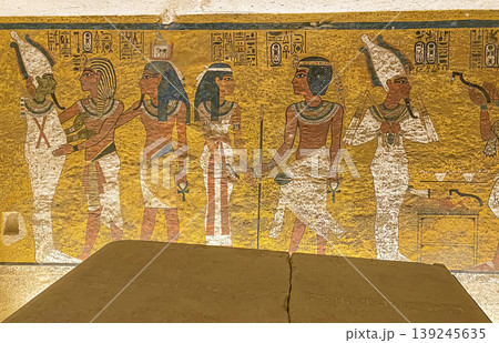Tomb of Tutankhamun KV62 in the Egyptian Valley of the Kings, in the Theban necropolis, Egypt, Luxor Tomb of Tutankhamun KV62 in the Egyptian Valley of the Kings, in the Theban necropolis, Egypt, Luxor 139245635