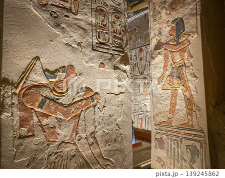 Tomb of Memnon KV9 in the Egyptian Valley of the Kings, in the Theban necropolis, Egypt, Luxor Tomb of Memnon KV9 in the Egyptian Valley of the Kings, in the Theban necropolis, Egypt, Luxor 139245862