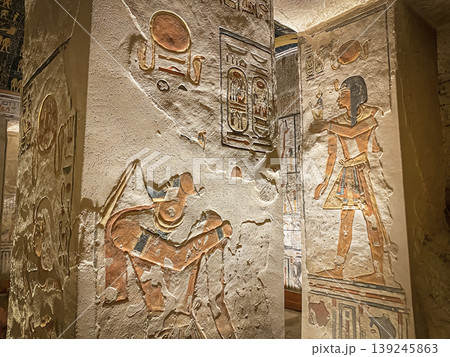 Tomb of Memnon KV9 in the Egyptian Valley of the Kings, in the Theban necropolis, Egypt, Luxor Tomb of Memnon KV9 in the Egyptian Valley of the Kings, in the Theban necropolis, Egypt, Luxor 139245863