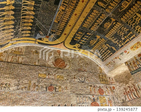Tomb of Memnon KV9 in the Egyptian Valley of the Kings, in the Theban necropolis, Egypt, Luxor Tomb of Memnon KV9 in the Egyptian Valley of the Kings, in the Theban necropolis, Egypt, Luxor 139245877