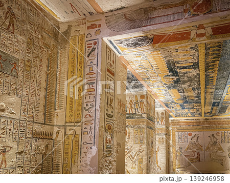 Tomb of Memnon KV9 in the Egyptian Valley of the Kings, in the Theban necropolis, Egypt, Luxor Tomb of Memnon KV9 in the Egyptian Valley of the Kings, in the Theban necropolis, Egypt, Luxor 139246958