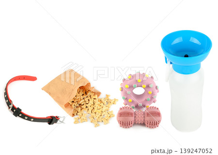 Collection of Pet Supplies for Travel and Outdoor Play Collection of Pet Supplies for Travel and Outdoor Play 139247052