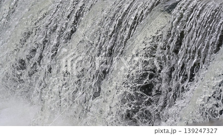 河川の氾濫 増水 溢水 越水 A river overflows 河川の氾濫 増水 溢水 越水 A river overflows 139247327