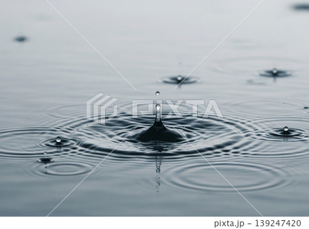水面に落ちた水滴 水面に落ちた水滴 139247420