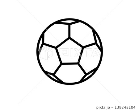 サッカーボール シンプル 黒 サッカーボール シンプル 黒 139248104