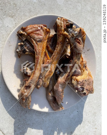 Lamb Meat Dish Ready to Eat with Roasted Texture Lamb Meat Dish Ready to Eat with Roasted Texture 139248119