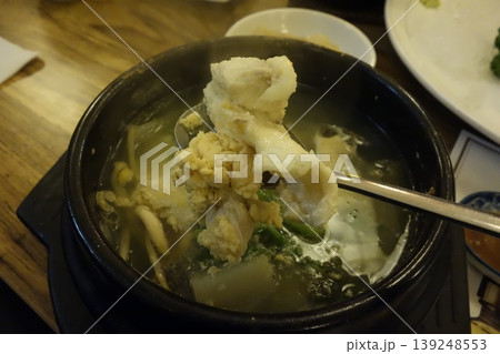 Steaming Fish and Tofu Soup in Pot Steaming Fish and Tofu Soup in Pot 139248553