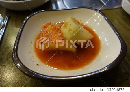 Korean Spicy Side Dish in Square Bowl Korean Spicy Side Dish in Square Bowl 139248724