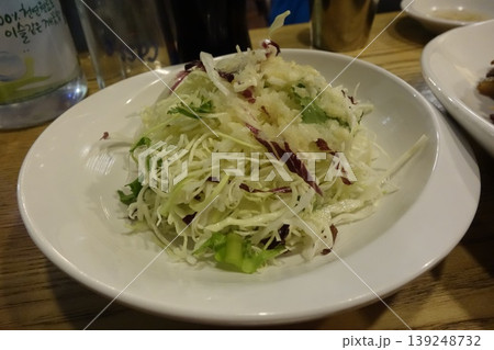 Fresh Vegetable Salad on White Plate Fresh Vegetable Salad on White Plate 139248732