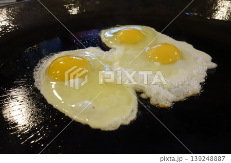 Frying Eggs on a Pan Frying Eggs on a Pan 139248887