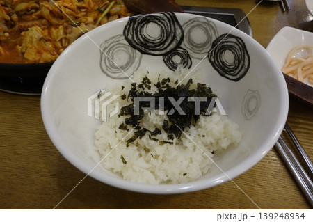 Bowl of Rice with Seaweed and Korean Cuisine Bowl of Rice with Seaweed and Korean Cuisine 139248934