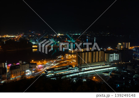 冬の瀬戸内 尾道夜景 千光寺公園視点場からの眺望 冬の瀬戸内 尾道夜景 千光寺公園視点場からの眺望 139249148