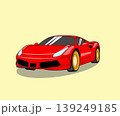 Modern red sports car illustration 139249185