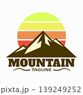 Abstract mountain logo retro style design 139249252