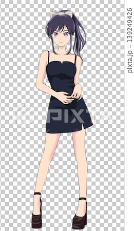 黒いドレスの女性 黒いドレスの女性 139249426