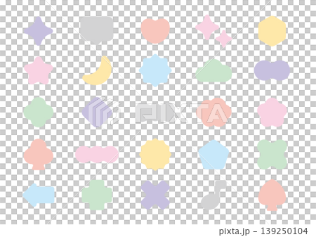 A set of simple shapes (in color) A set of simple shapes (in color) 139250104