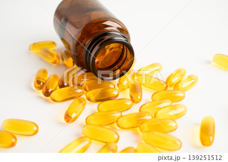 Fish oil Omega 3 capsules vitamin with EPA and DHA. Fish oil Omega 3 capsules vitamin with EPA and DHA. 139251512