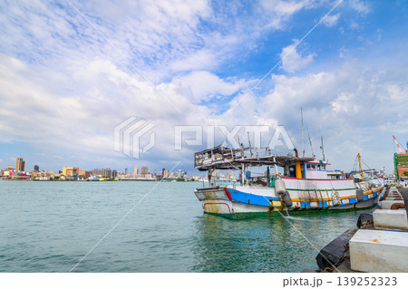 Fishing Boat Docked at Kaohsiung Harbor in Taiwan Fishing Boat Docked at Kaohsiung Harbor in Taiwan 139252323