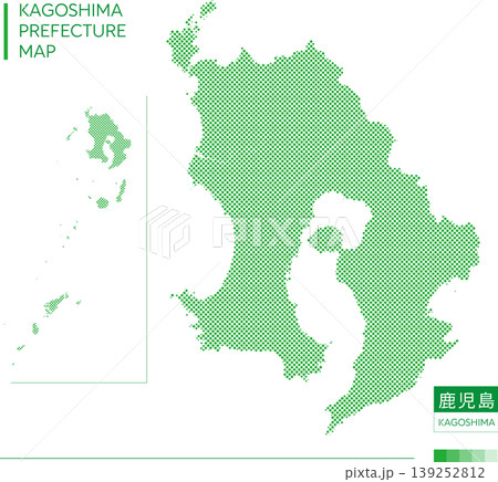 鹿児島県・Kagoshima(ドット地図) 139252812
