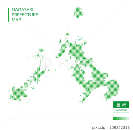 長崎県・Nagasaki(ドット地図) 139252818