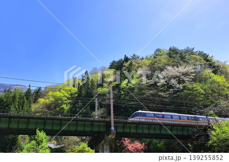 新緑の木曽路を行く中央本線 139255852